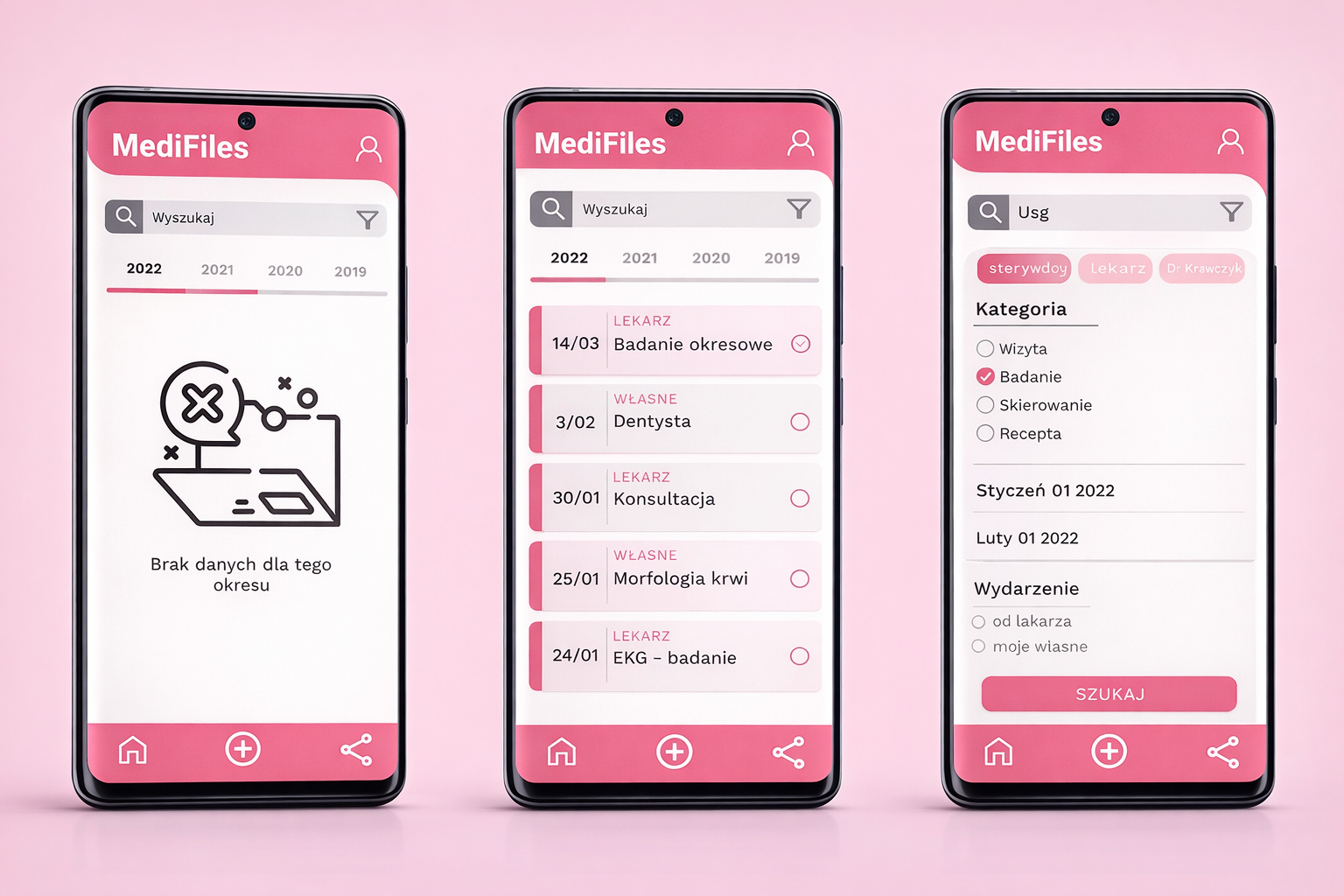 MediFiles, App Screen 03 · MediKod Sharing