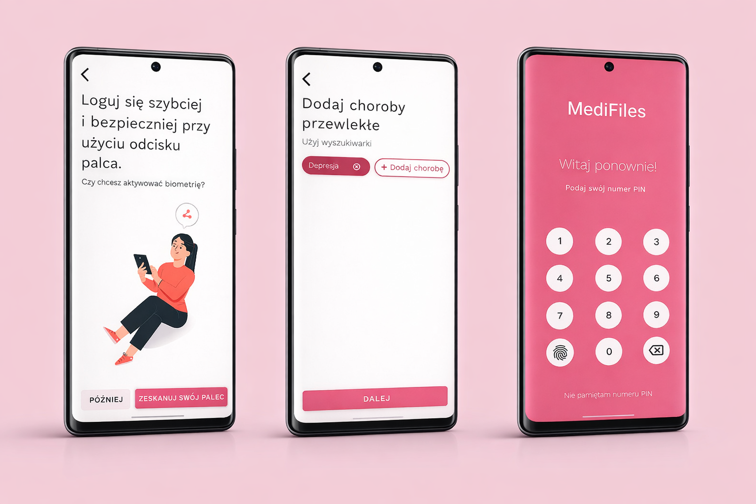 MediFiles, App Screen 01 · Home Timeline
