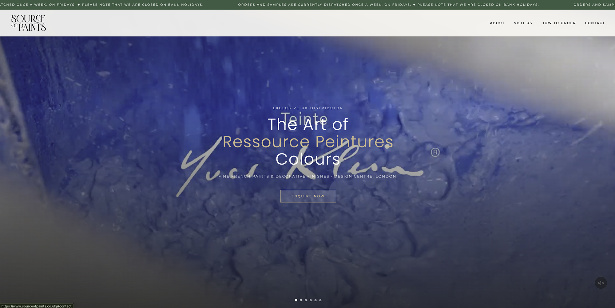 Source of Paints website